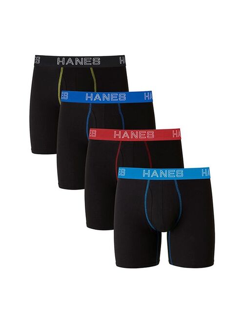 Big & Tall Hanes Ultimate 4-Pack Stretch Boxer Brief