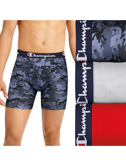 Men's Champion 3-Pack Total Support Pouch Cotton Stretch Boxer Brief