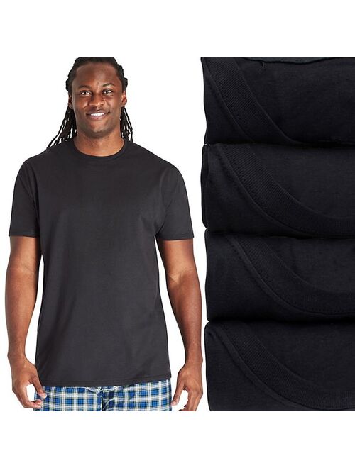 Men's Tall Hanes Ultimate Cool Comfort FreshIQ Crewneck T-Shirt 4-Pack