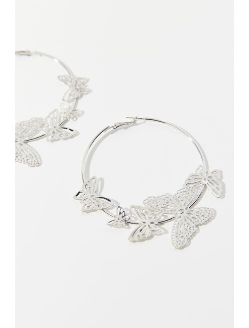 Urban Outfitters Butterfly Statement Hoop Earring