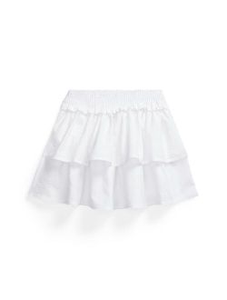 Big Girls Tiered Cotton Seersucker Skirt