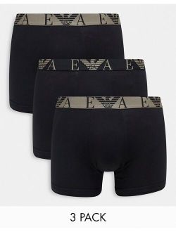 Bodywear 3 pack boxer briefs in black