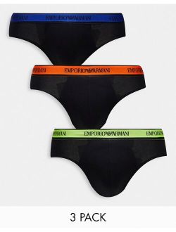 Bodywear 3 pack briefs in black