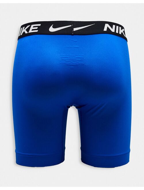 Nike Dri-FIT Essential Micro 3 pack longer length boxer in red, white and blue