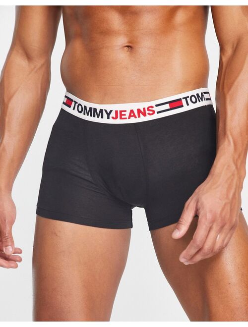 Tommy Hilfiger Tommy Jeans logo waistband trunk in black