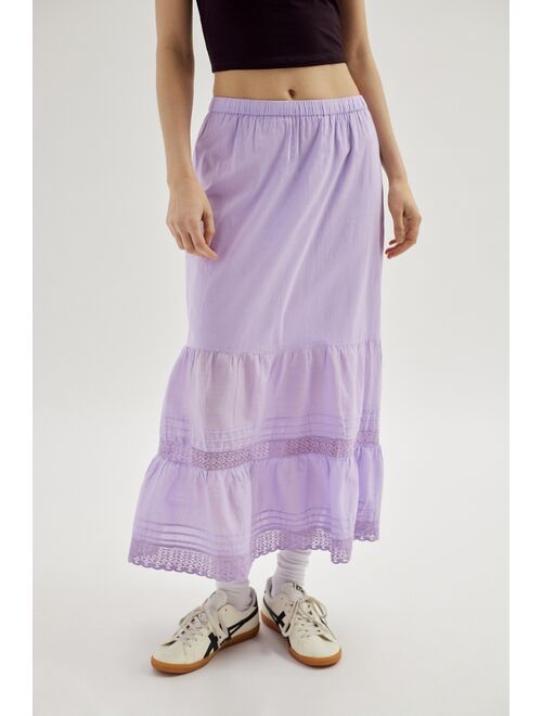 Urban Outfitters UO Emelie Tiered Midi Skirt