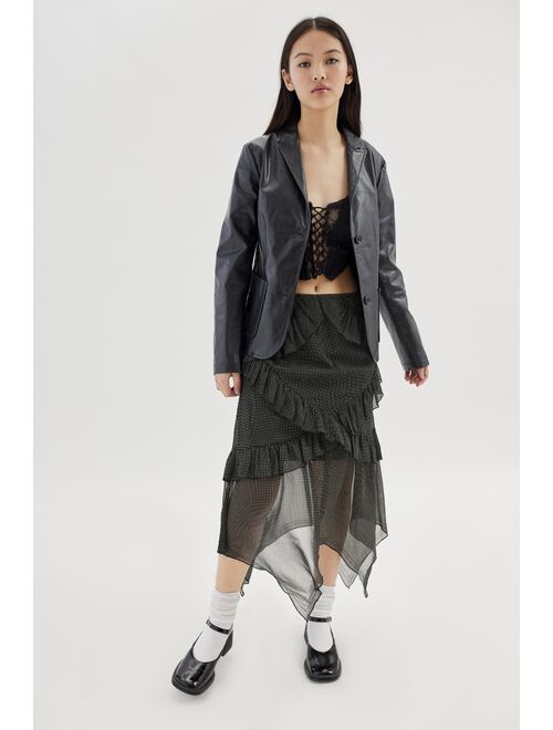Urban Outfitters UO Tuli Ruffle Midi Skirt