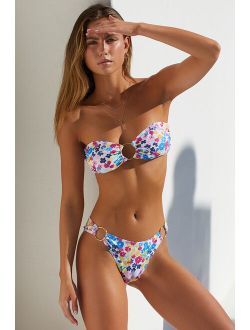 Soak up the Rays White Multi Floral Print Low-Rise Bottoms