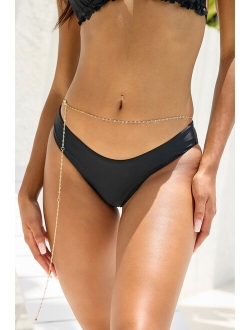 Poolside Party White High-Cut Swim Bottom