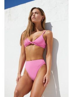 Rollin' With The Tide Hot Pink High-Cut Bikini Bottoms