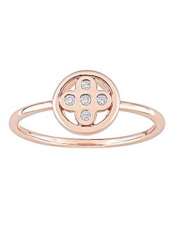 Stella Grace 10k Rose Gold Diamond Accent Circular Ring