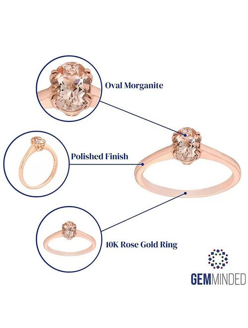 Gemminded 10k Rose Gold Morganite Ring