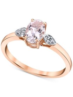 Macy's Morganite (1 ct. t.w.) & Diamond Accent Ring in 14k Rose Gold