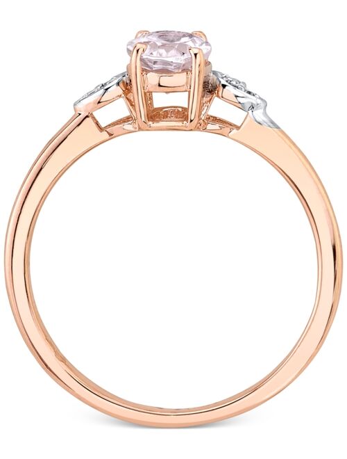 Macy's Morganite (1 ct. t.w.) & Diamond Accent Ring in 14k Rose Gold