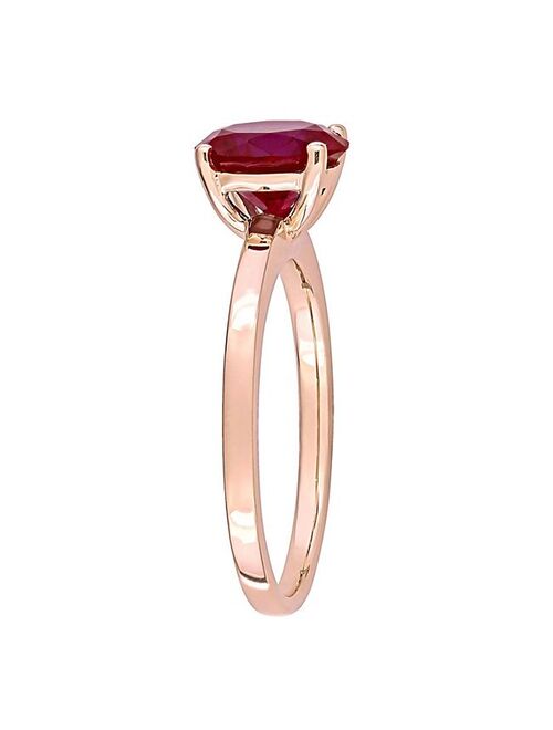 Stella Grace 10k Rose Gold Lab-Created Ruby Solitaire Ring