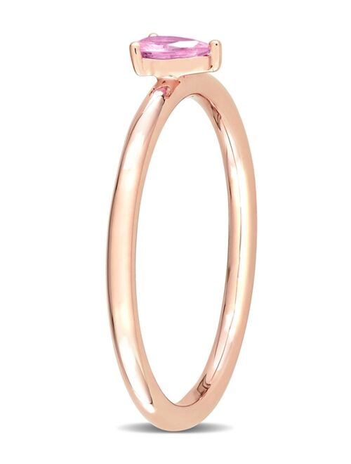 Macy's Pink Sapphire (1/4 ct. t.w.) Pear Stackable Ring in 10K Rose Gold