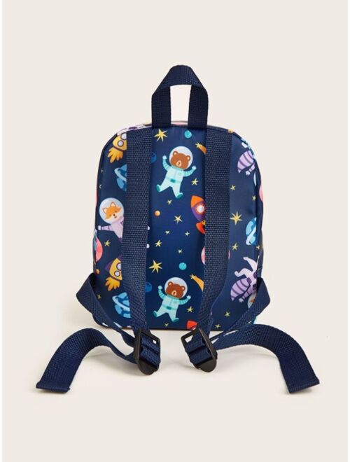 Boys Cartoon Print Functional Backpack