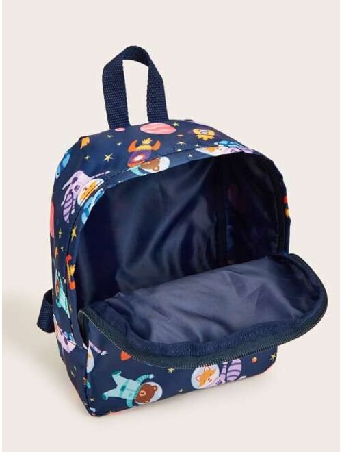 Boys Cartoon Print Functional Backpack