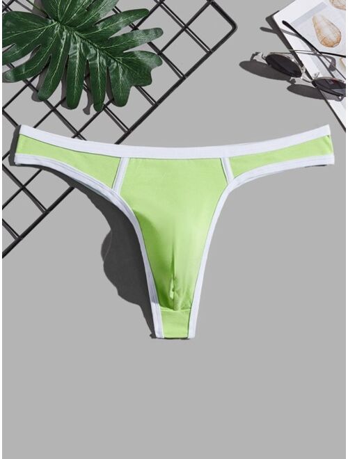 Shein Men Contrast Binding Thong