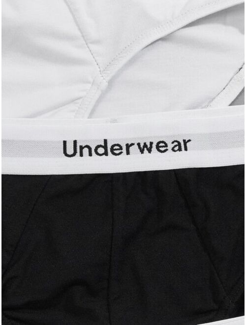 Shein Men 5pcs Letter Tape Waist Brief