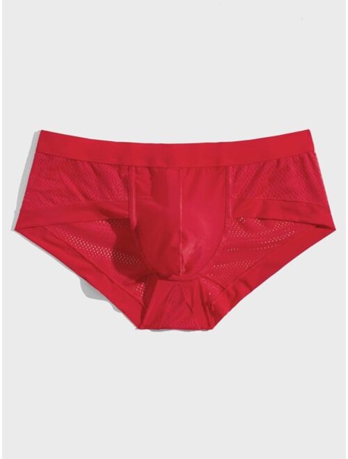 Shein Men Hollow Out Solid Brief
