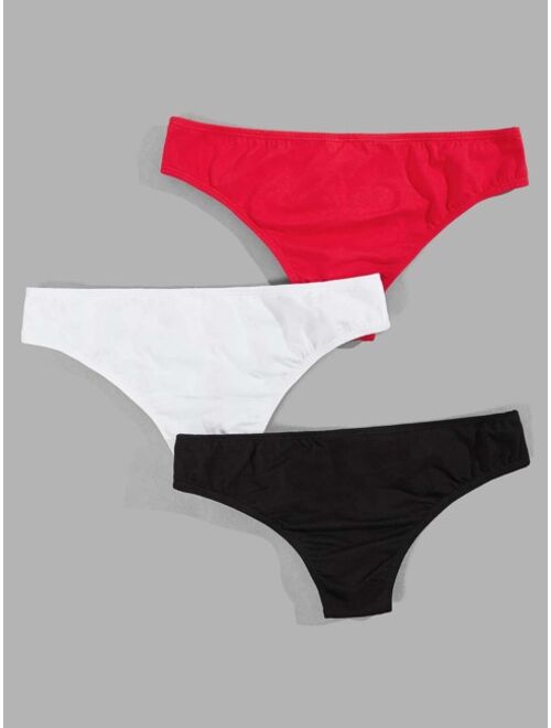 Shein Men 3pcs Contrast Piping Brief