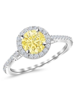 1.4 Carat 14K White Gold Twisting Infinity Gold Diamond Engagement Ring w/ 1 Carat Blue Diamond