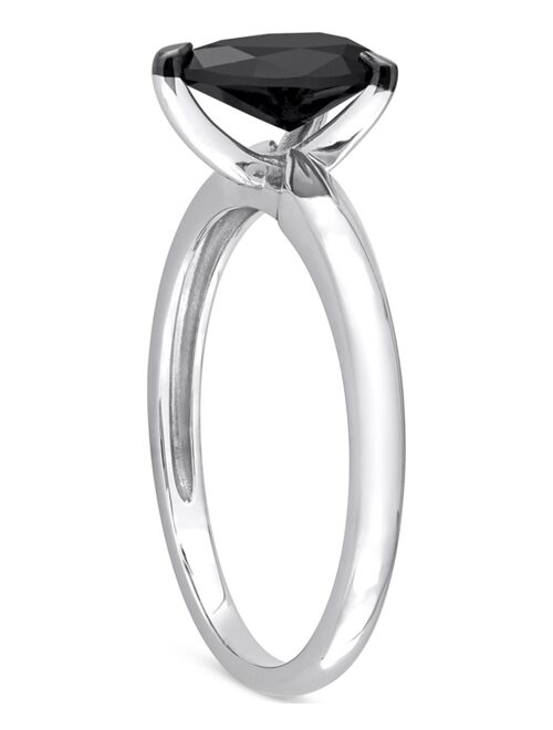 MACY'S Black Diamond Pear Solitaire Engagement Ring (1 ct. t.w.) in 14k Gold