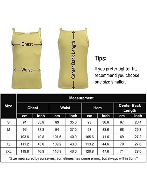 COOFANDY Men's 2 Pack G-Unit Tank Tops Square Cut Cotton Undershirts Workout Ribbed A Shirts