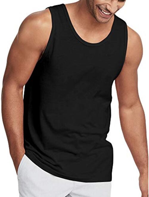 Hat and Beyond Mens Tank Top Soft Performance Boxing Gym Shirts Plain Muscle Tee