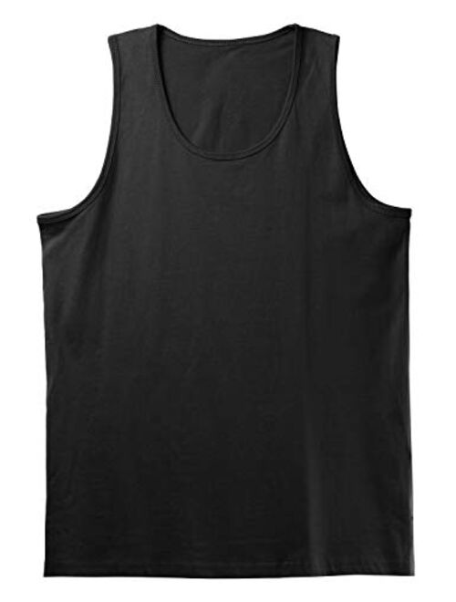 Hat and Beyond Mens Tank Top Soft Performance Boxing Gym Shirts Plain Muscle Tee