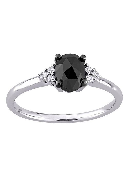 Stella Grace 14k White Gold 1 Carat T.W. Black & White Diamond Engagement Ring