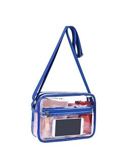 MAY TREE Clear Crossbody Messenger Shoulder Bag Stadium Approved Suitable for Work, Travel, Workout, Concert or Sporting