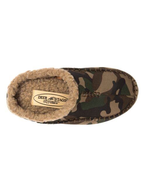 DEER STAGS Little and Big Boys Slipperooz Lil Nordic S.U.P.R.O. Sock Cushioned Indoor Outdoor Clog Slipper