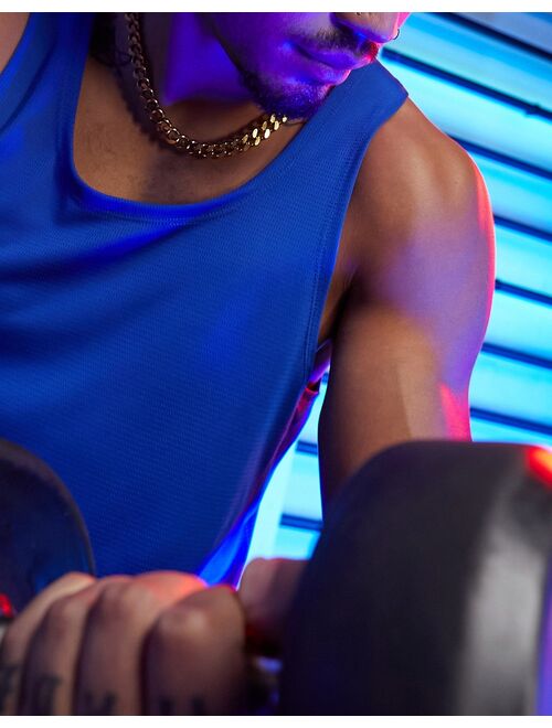 ASOS 4505 icon training tank top in blue