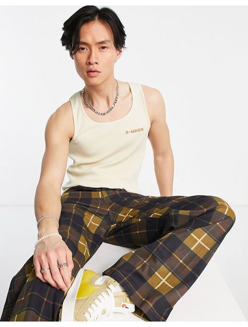 2-Minds strap tank top in white