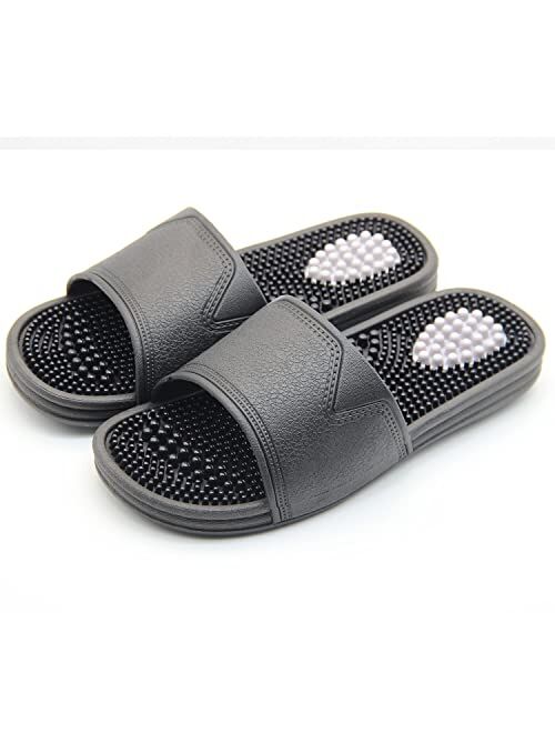RECARETEK Acupuncture Massage Slippers Acupressure Reflexology Massage Shoes Therapy Sandals to Reduce Tension Stress Foot Relaxation,Stimulate Pressure Points,Relieve Pa