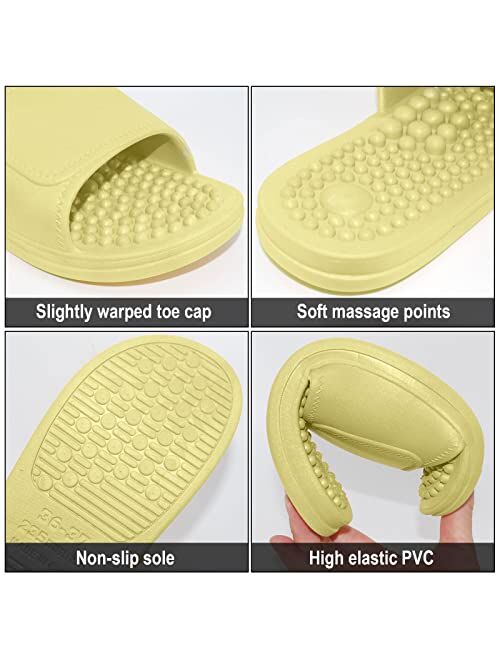 Svatao Acupressure Massage Slippers Reflexology Therapy Shoes Plantar Fasciitis Arthritis Neuropathy Pain Relief Acupuncture Slippers Non-Slip Massage Sandals Women,Gifts