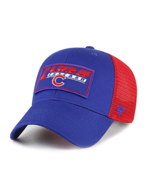 '47 BRAND Youth Boys and Girls Royal, Red Chicago Cubs Levee MVP Trucker Adjustable Hat