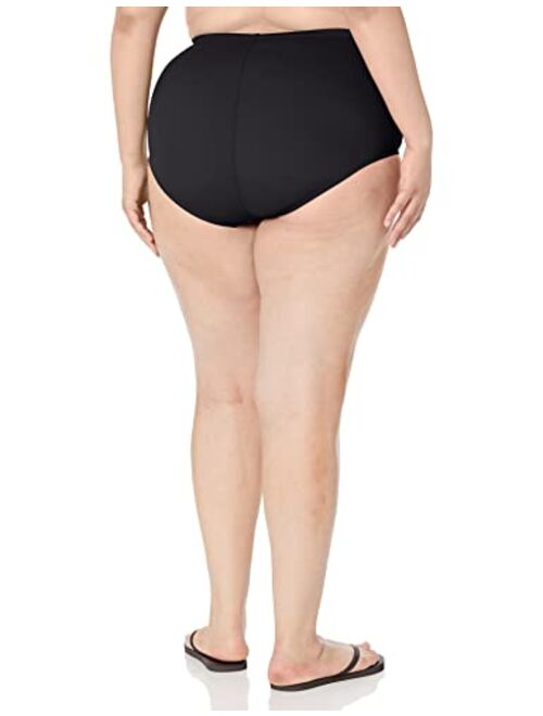 Maxine Of Hollywood Women's Plus-Size High Waist Hipster Bikini Swimsuit Bottom