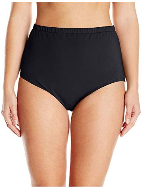 Maxine Of Hollywood Women's Plus-Size High Waist Hipster Bikini Swimsuit Bottom