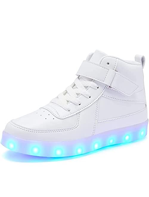 Sufuinu Kids Light Up Shoes with USB Charging Flashing LED Sneakers High Top Luminous Dancing Shoe for Boys and Girls Child Unisex