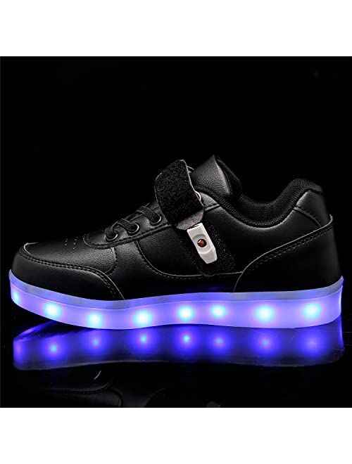 YuanRoad LED Light up Shoes Kids Low LED Sneakers USB Rechargeable Glowing Luminous for Boys Girls Toddler Child