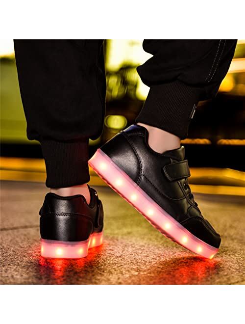 YuanRoad LED Light up Shoes Kids Low LED Sneakers USB Rechargeable Glowing Luminous for Boys Girls Toddler Child