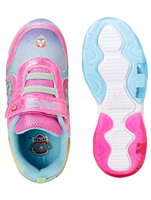 Nickelodeon Girls' Paw Patrol Sneakers - Laceless LED Light Up Shoes (Toddler/Little Kid)