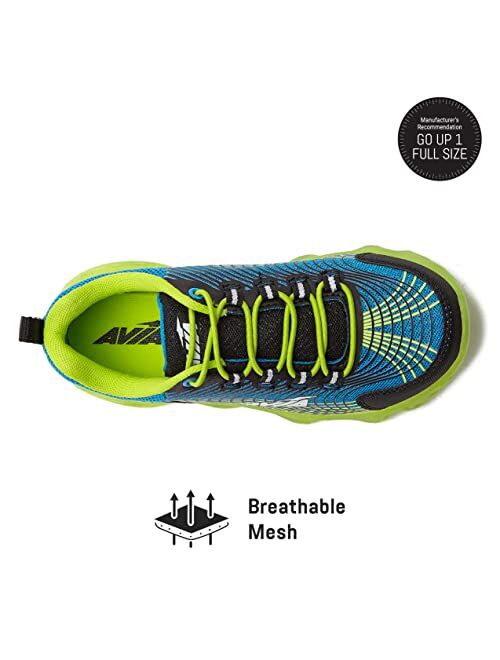 Avia Ignite Slip On LED Light Up Boys' Sneakers - Lightweight Tennis, Athletic, Running Shoes for Boys - Little Kid Sizes 11-3