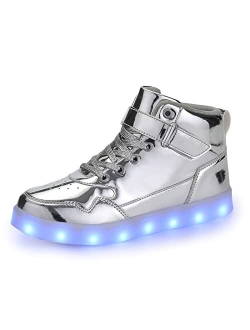 AoSiFu Kids Light Up Shoes Toddler Girls Boys Breathable Led Flashing Sneakers USB Charge