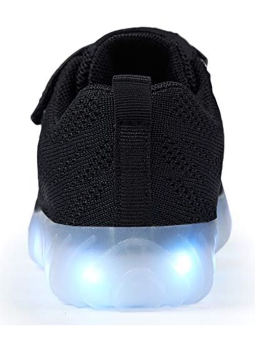 AoSiFu Kids Light Up Shoes Toddler Girls Boys Breathable Led Flashing Sneakers USB Charge