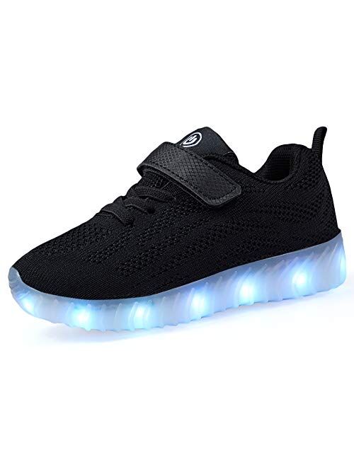 AoSiFu Kids Light Up Shoes Toddler Girls Boys Breathable Led Flashing Sneakers USB Charge