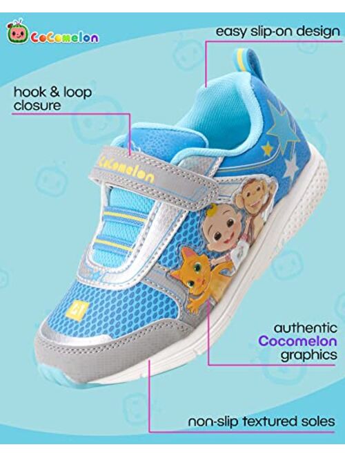 CoComelon Boys' Shoes - Casual Light Up Sneakers with Character Prints (Toddler/Little Kid)